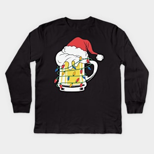 Christmas Beer brings Christmas Cheers Kids Long Sleeve T-Shirt